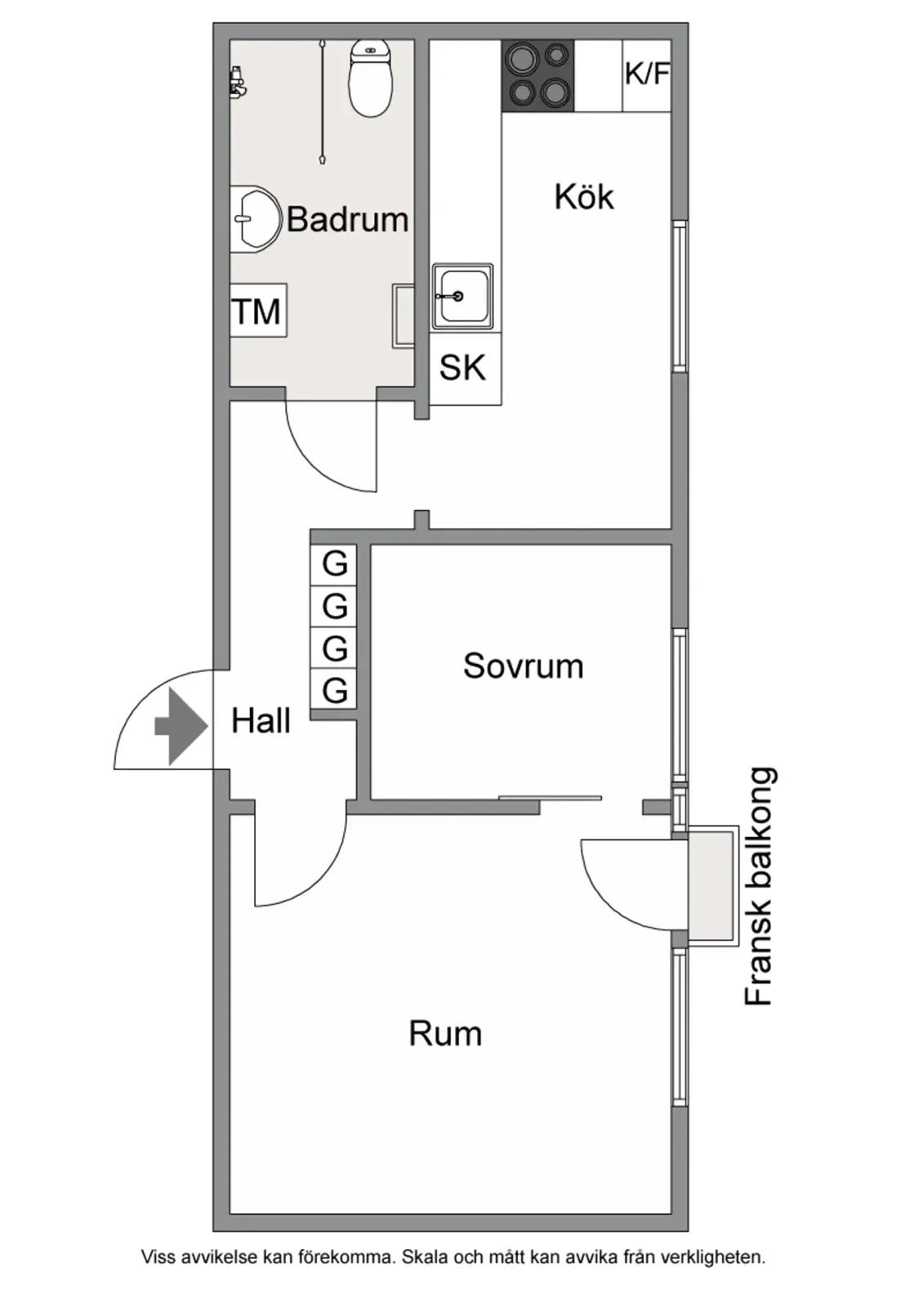 Floor plan for Hanna Rydhs gata 18