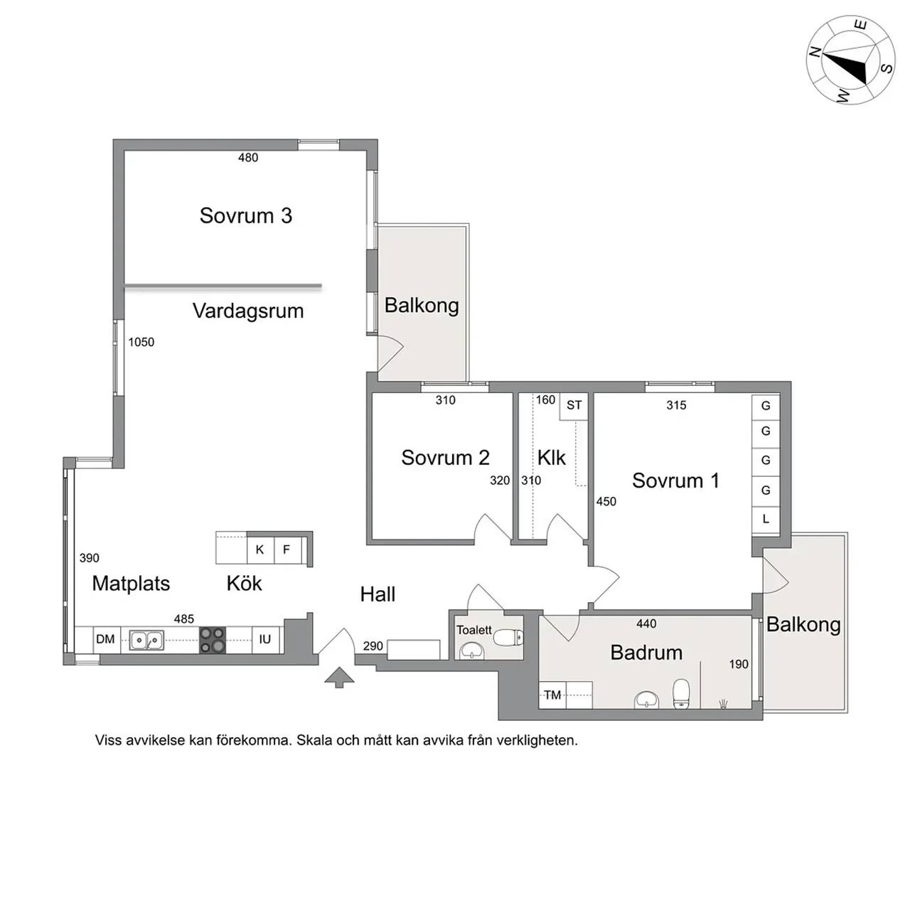Floor plan for Norra Skeppspromenaden 1