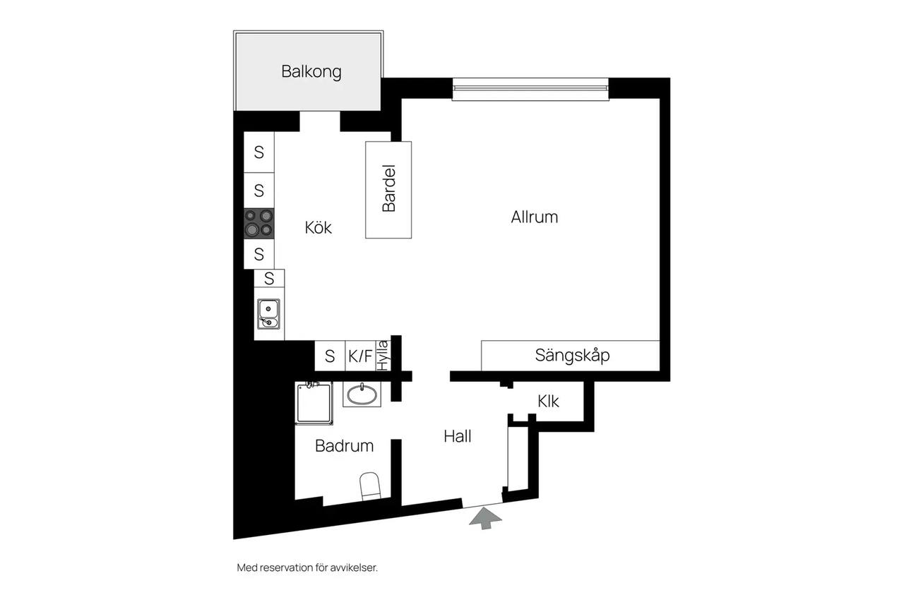 Floor plan for Kungsklippan 14