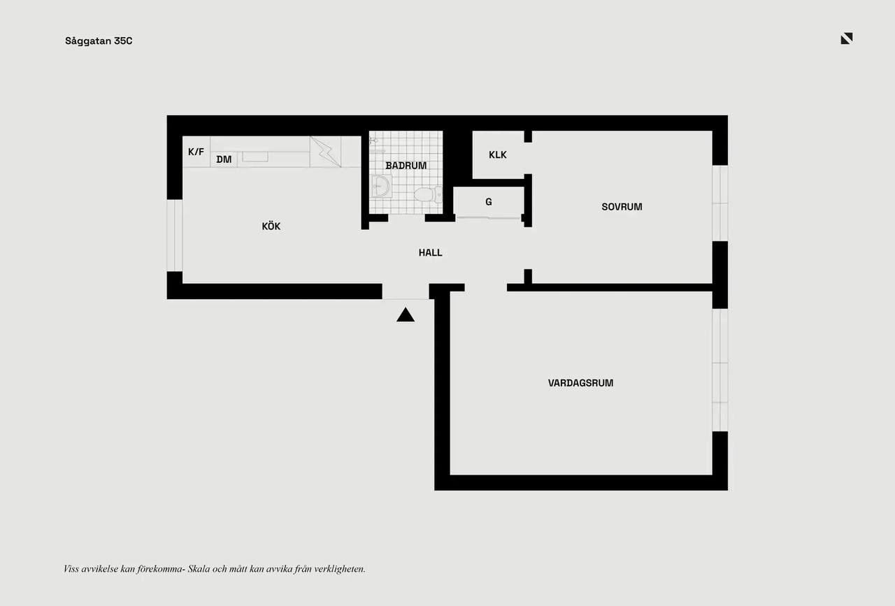 Floor plan for Såggatan 35C