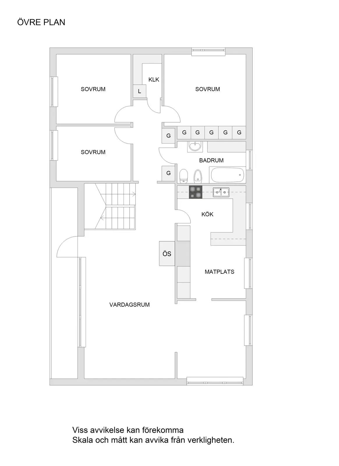 Floor plan for Kallkärrsvägen 20