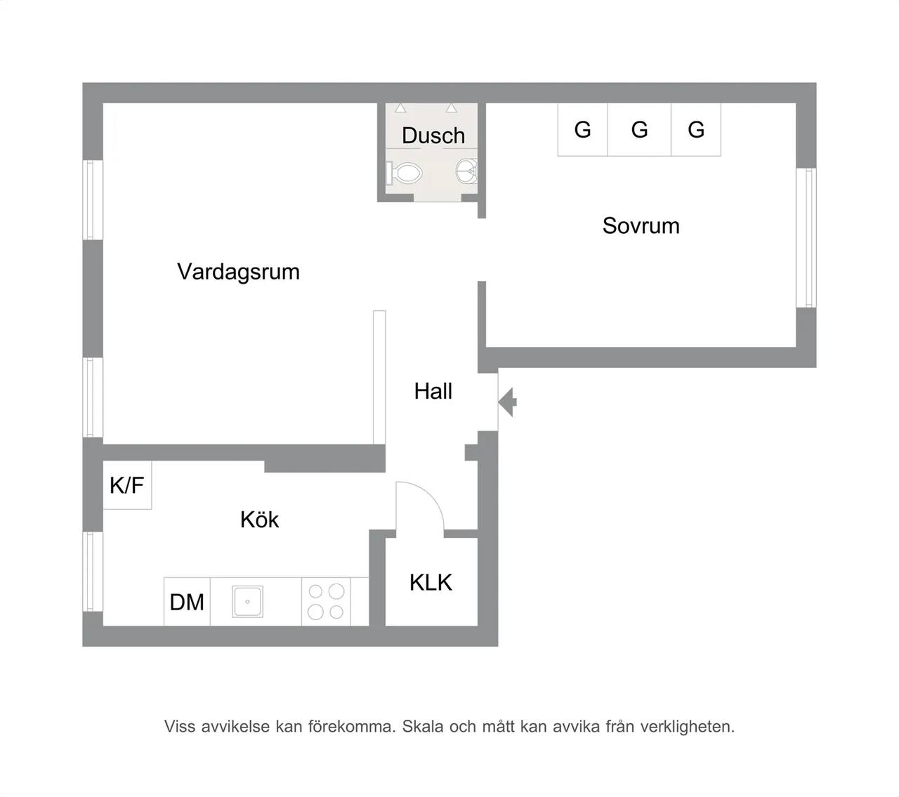 Floor plan for Dalslandsgatan 6 U2
