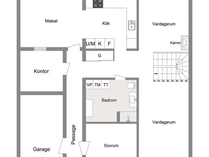 Planritning för Kanalvägen 61