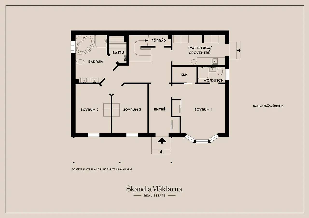 Floor plan for Balingsnäsvägen 13