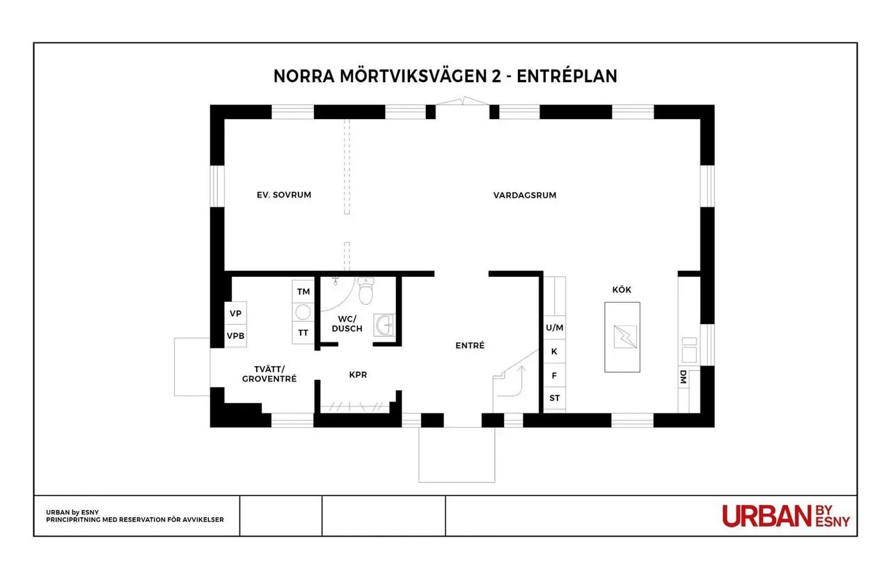 Floor plan for Norra Mörtviksvägen 2