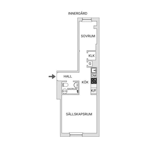 Floor plan for Sågargatan 14