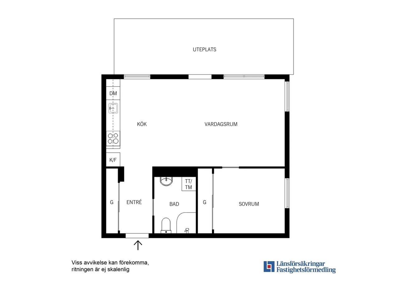 Floor plan for Sätragårdsvägen 4A
