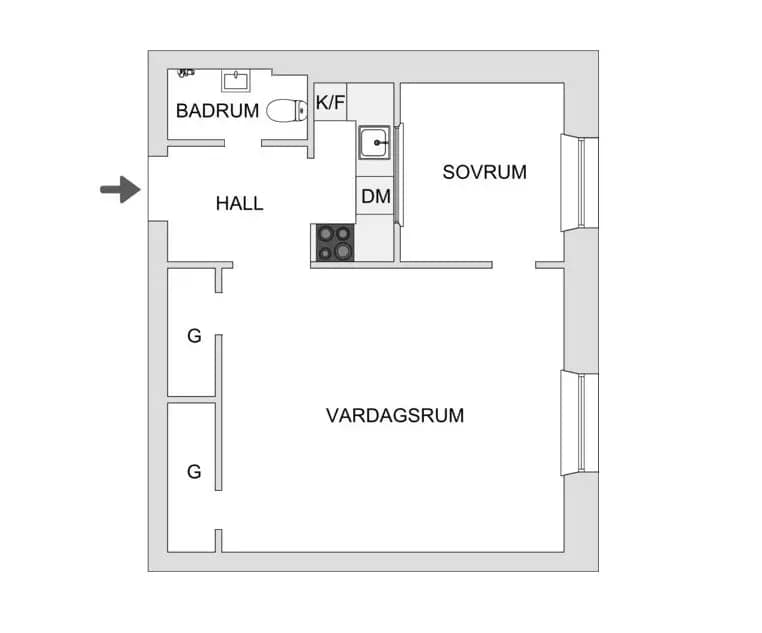 Floor plan for Sveavägen 97