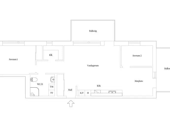 Floor plan for Norra Fjädermolnsgatan 27
