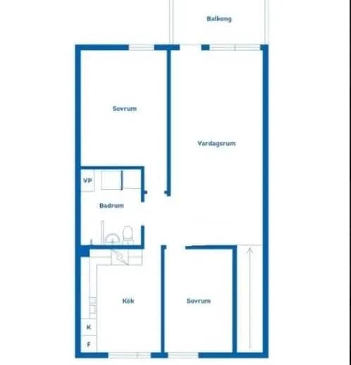 Planritning för Karlsgatan 108J