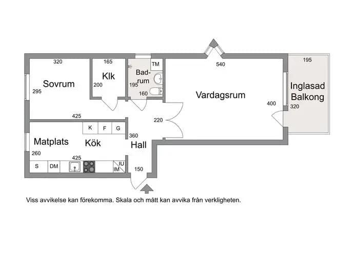 Floor plan for Bryggaregatan 11A