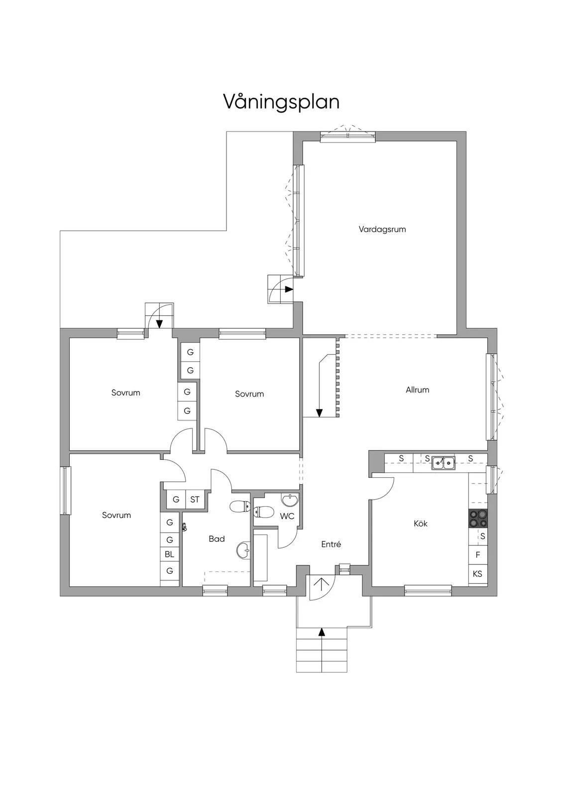 Floor plan for Tallholmsvägen 2