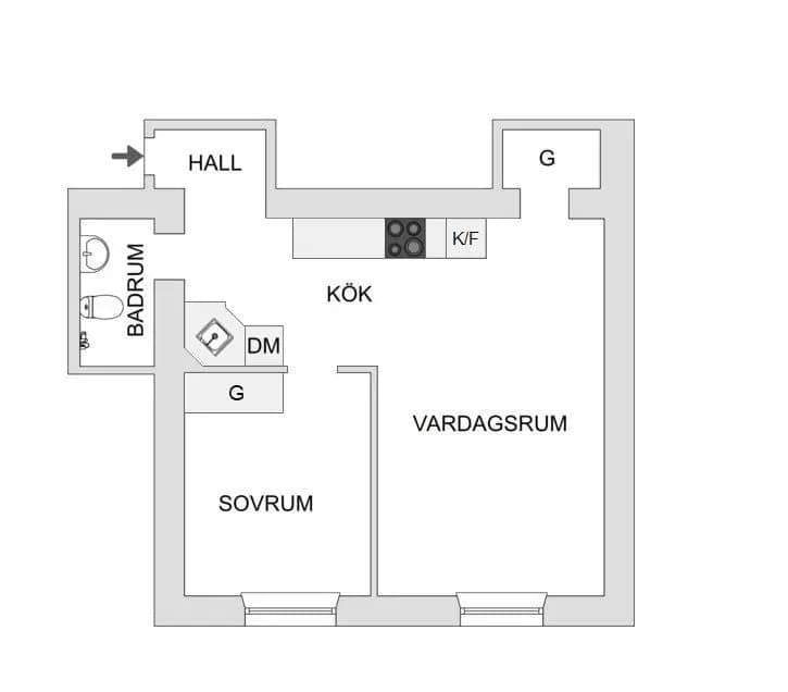 Floor plan for Sankt Eriksgatan 108