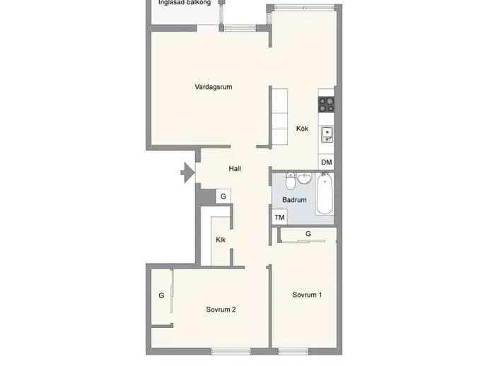 Floor plan for SVEABORGSGATAN 24, Vån 1/5