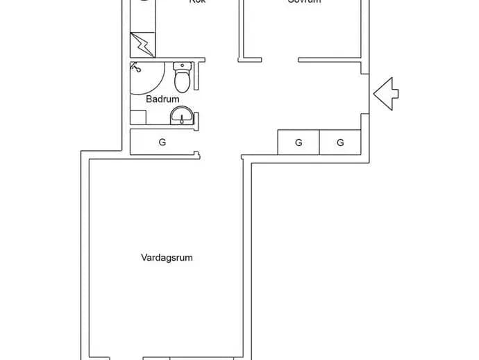 Planritning för Helgeandsgatan 18B