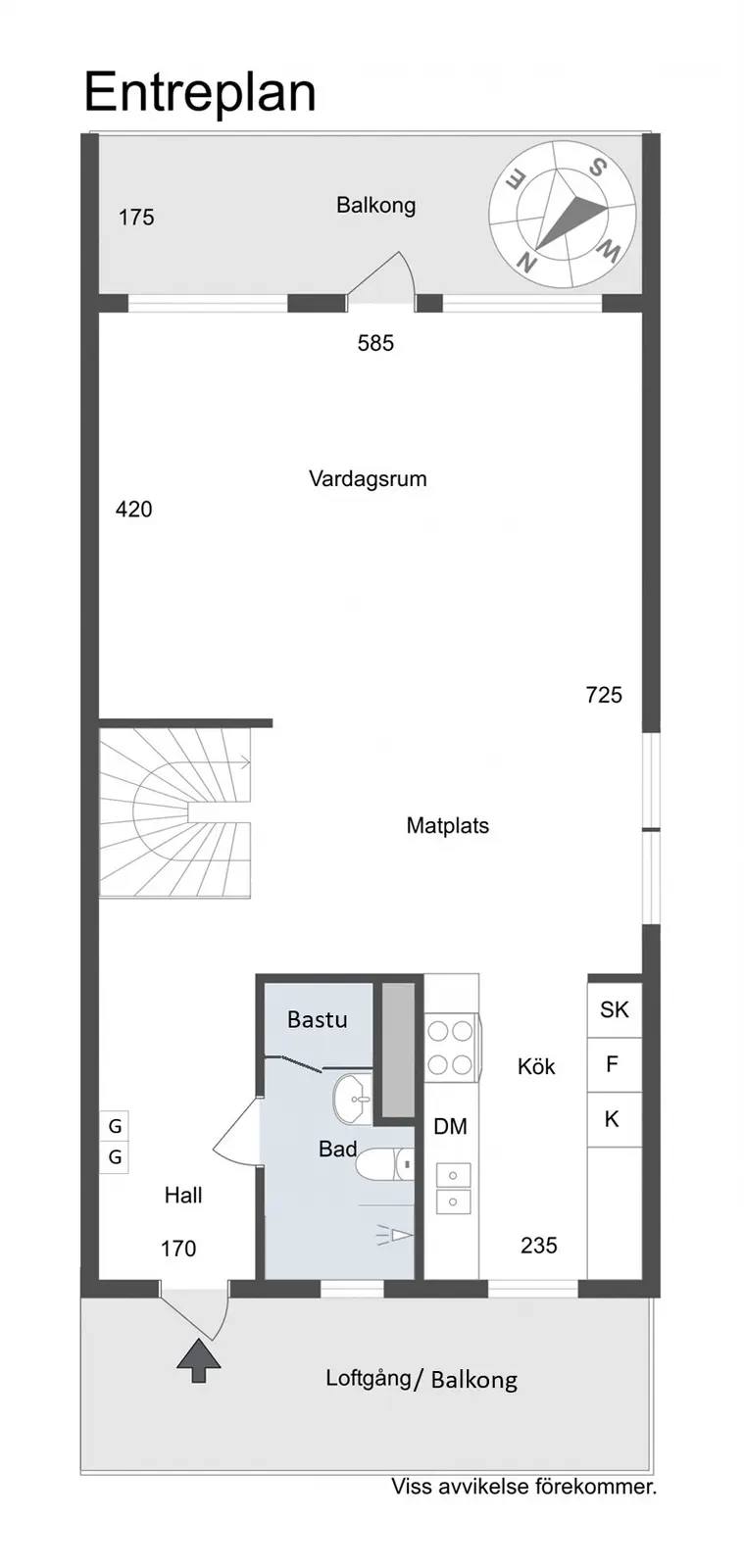Floor plan for Kvällsvägen 10, 5 tr