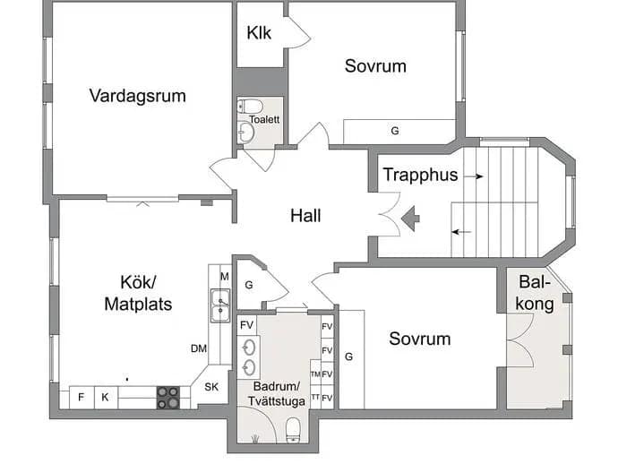 Planritning för Lendahlsgatan 12A