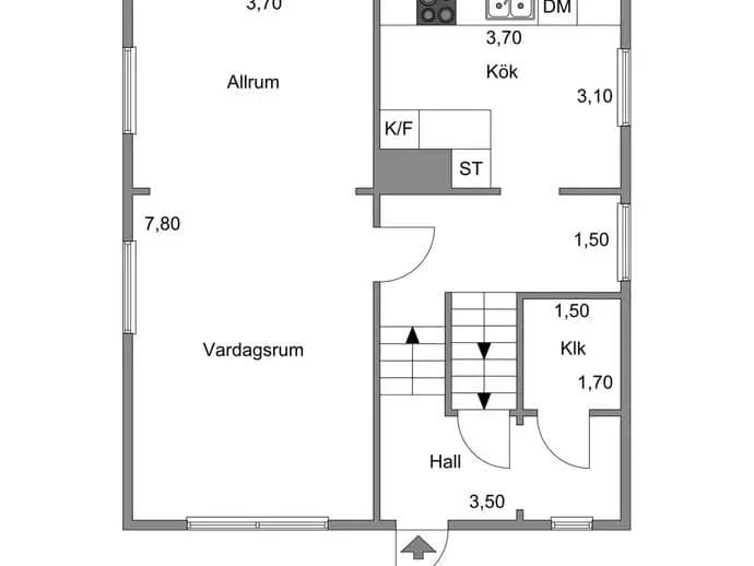 Planritning för Hjortvägen 4