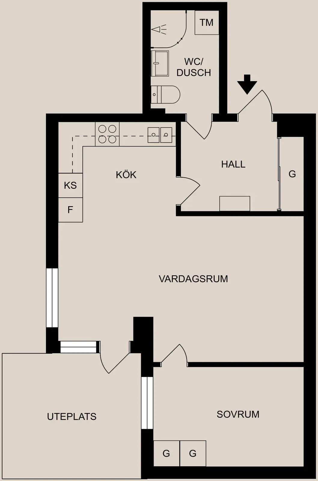 Planritning för Smedstugugatan 14