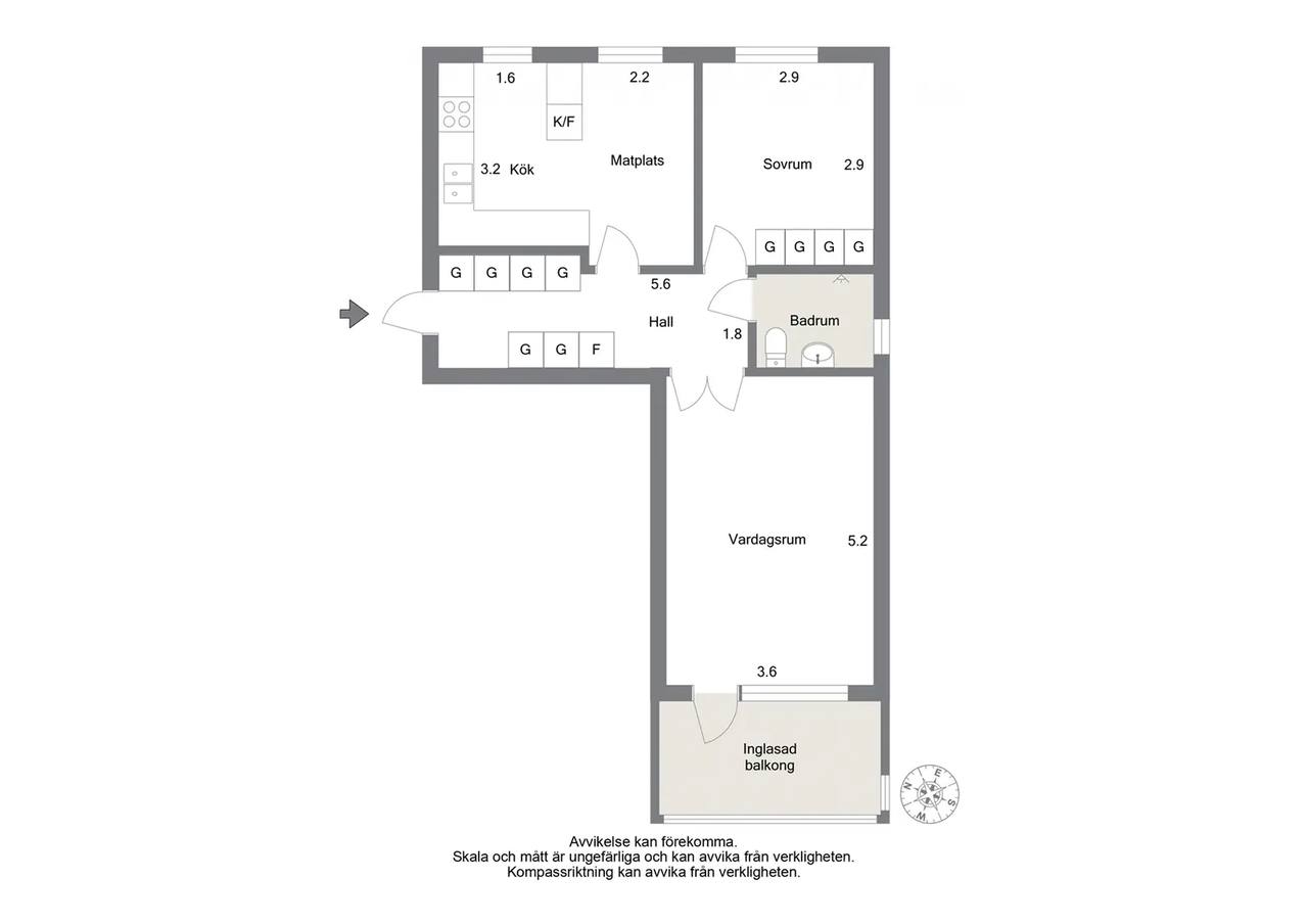 Floor plan for Hagvägen 23