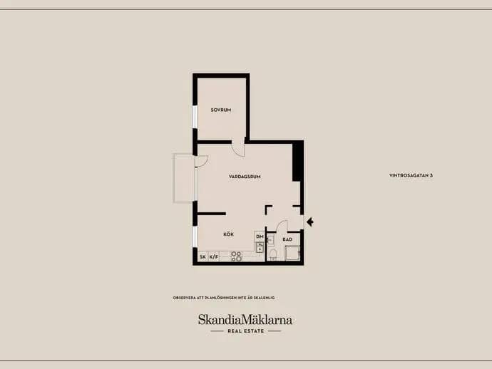 Floor plan for Vintrosagatan 3
