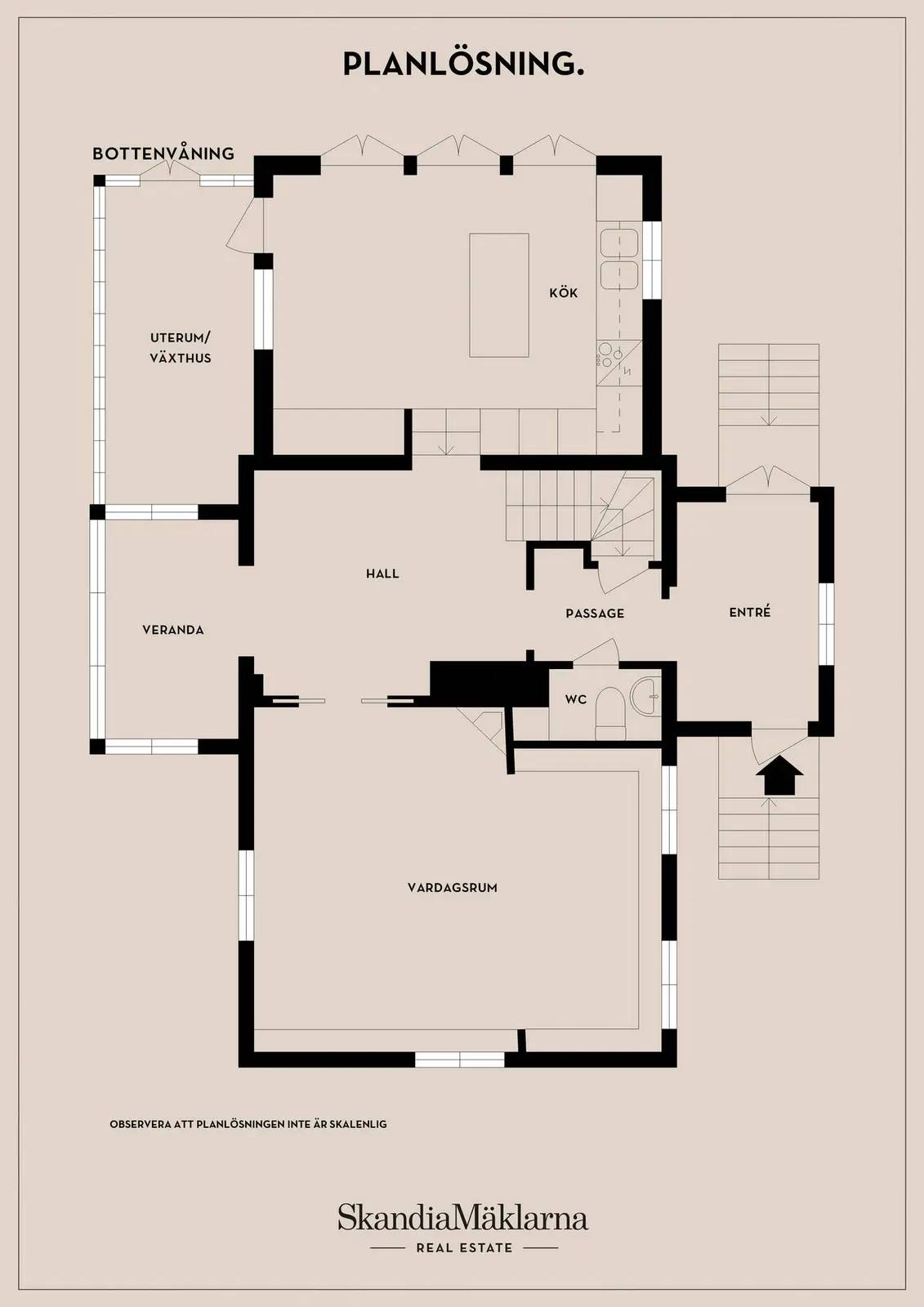 Floor plan for Stråvägen 3