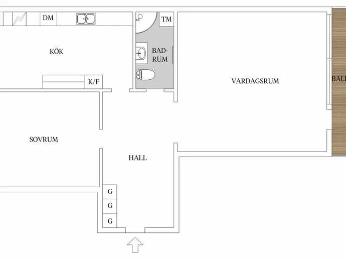 Floor plan for Vendelsö skolväg 22