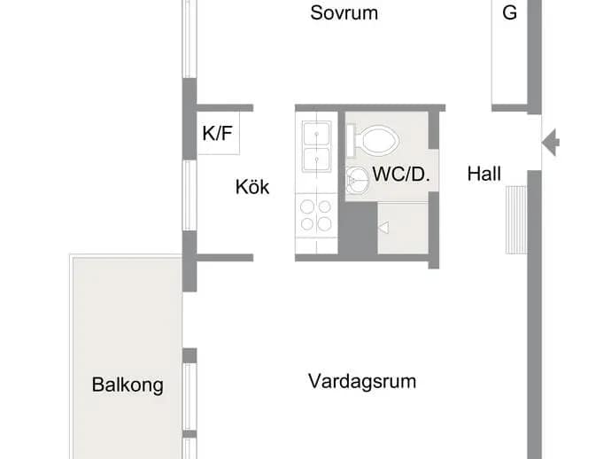 Floor plan for Hyacintgatan 37