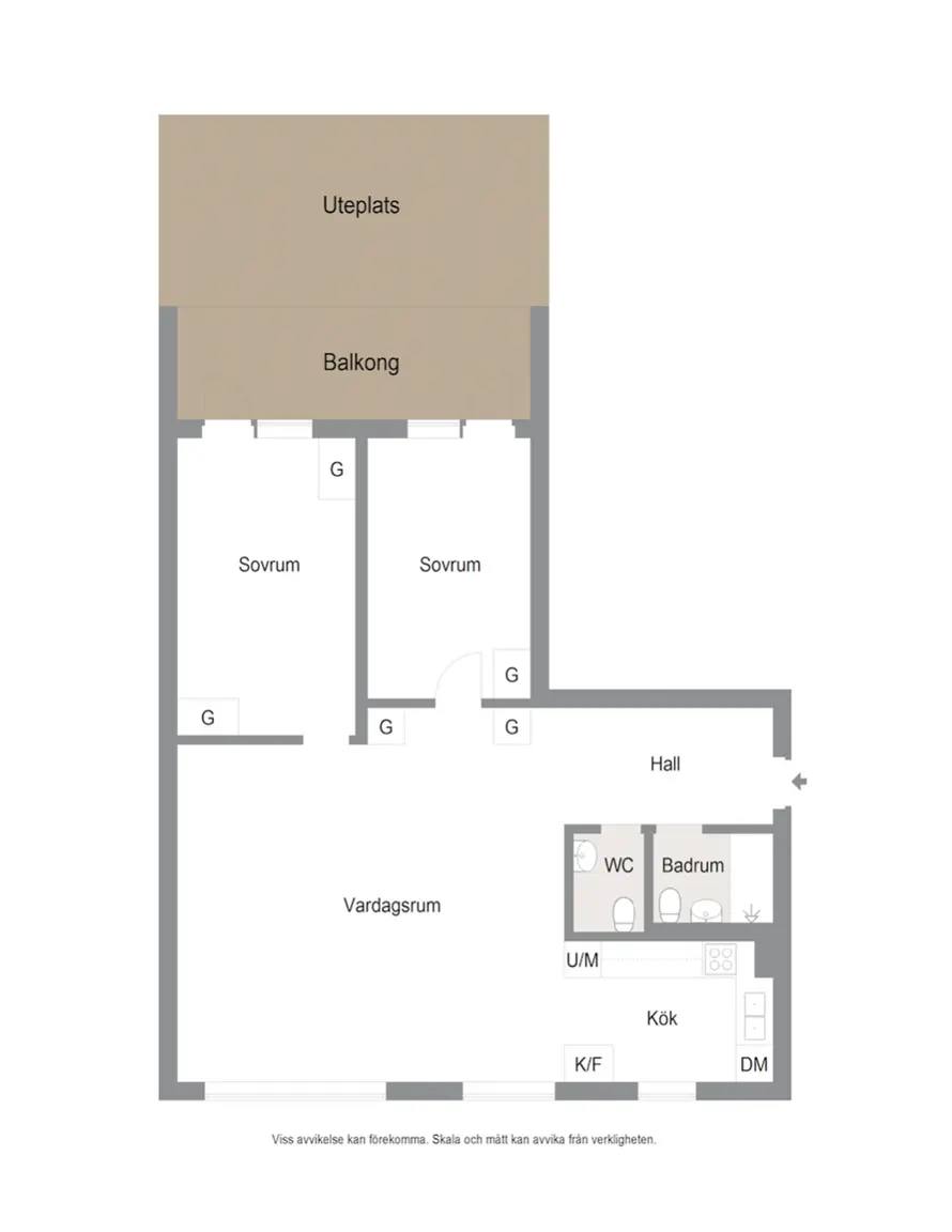 Floor plan for Balladgatan 5