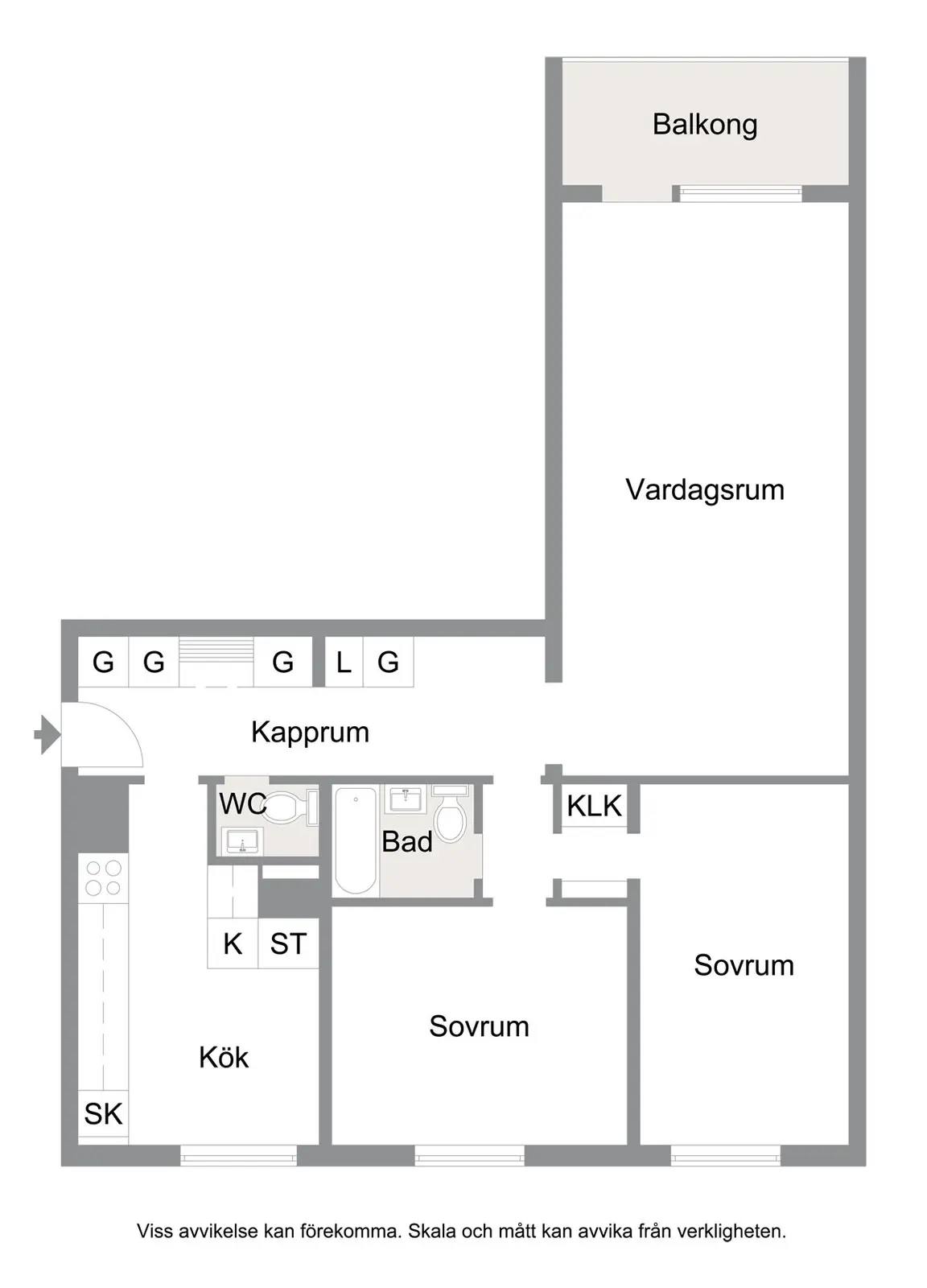 Planritning för Kulladalsgatan 26C