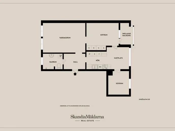 Floor plan for Umeågatan 2D