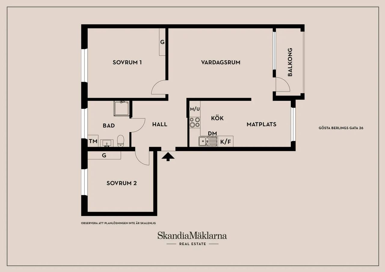 Floor plan for Gösta Berlings gata 26