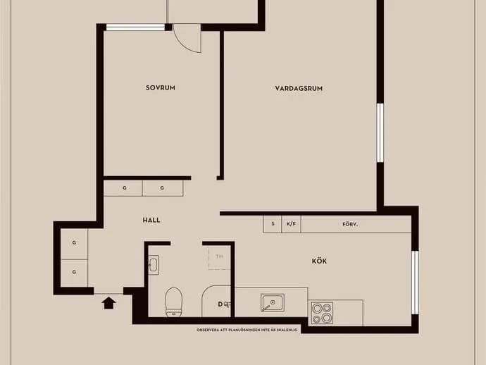 Floor plan for Stagneliusvägen 30, 2 tr