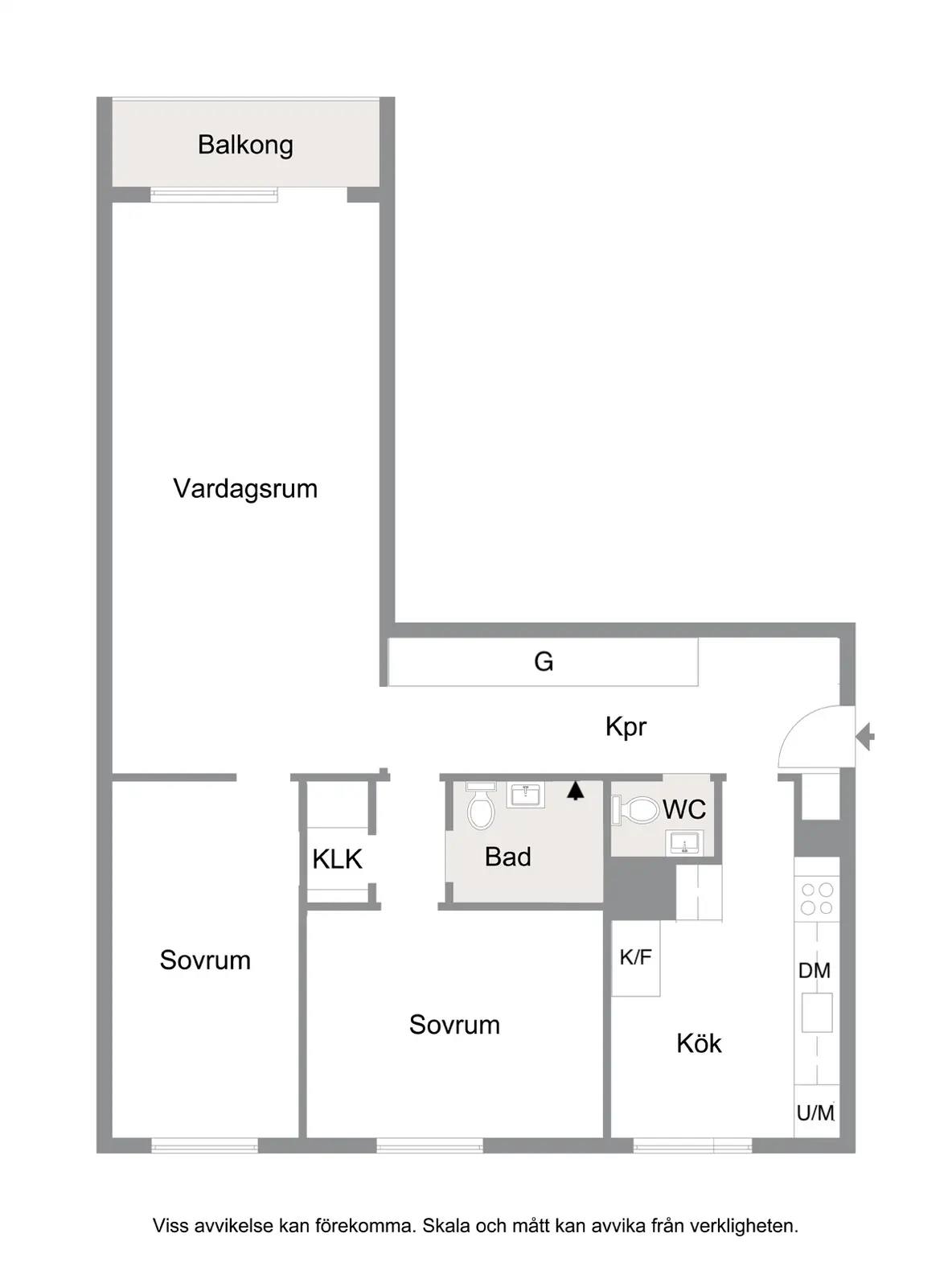 Floor plan for Kulladalsgatan 22A