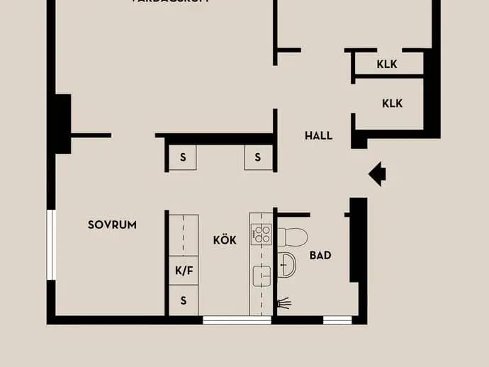 Floor plan for Humblegatan 33A