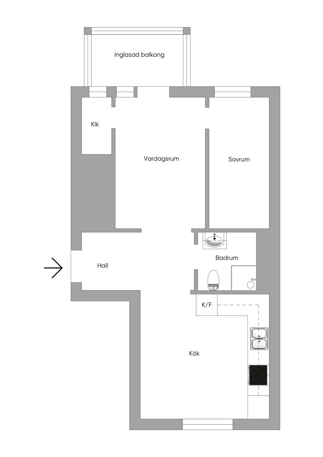 Floor plan for Finnbergsvägen 10