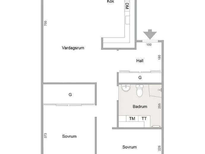 Floor plan for Vallfrögatan 16