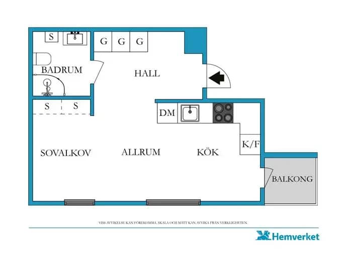 Floor plan for Volrat Thamsgatan 15