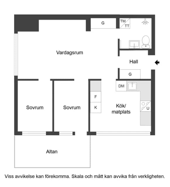 Floor plan for Helgeandsgatan 3