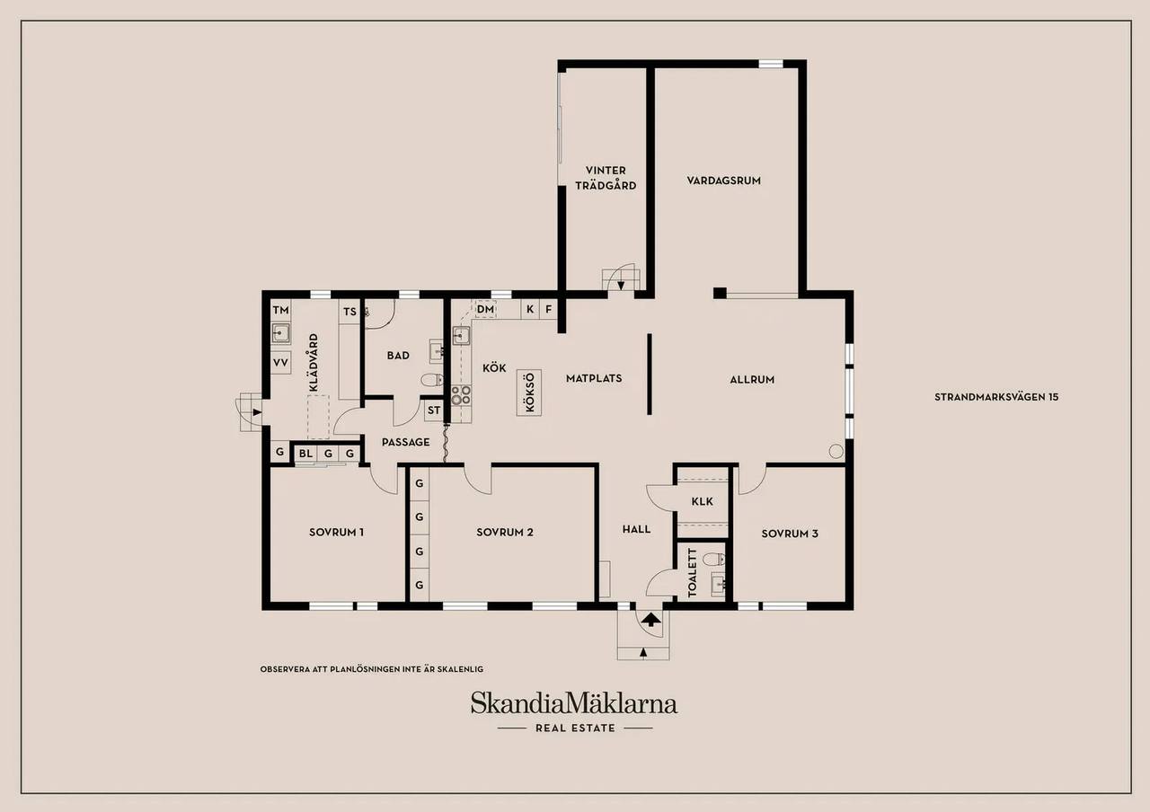 Floor plan for Strandmarksvägen 15