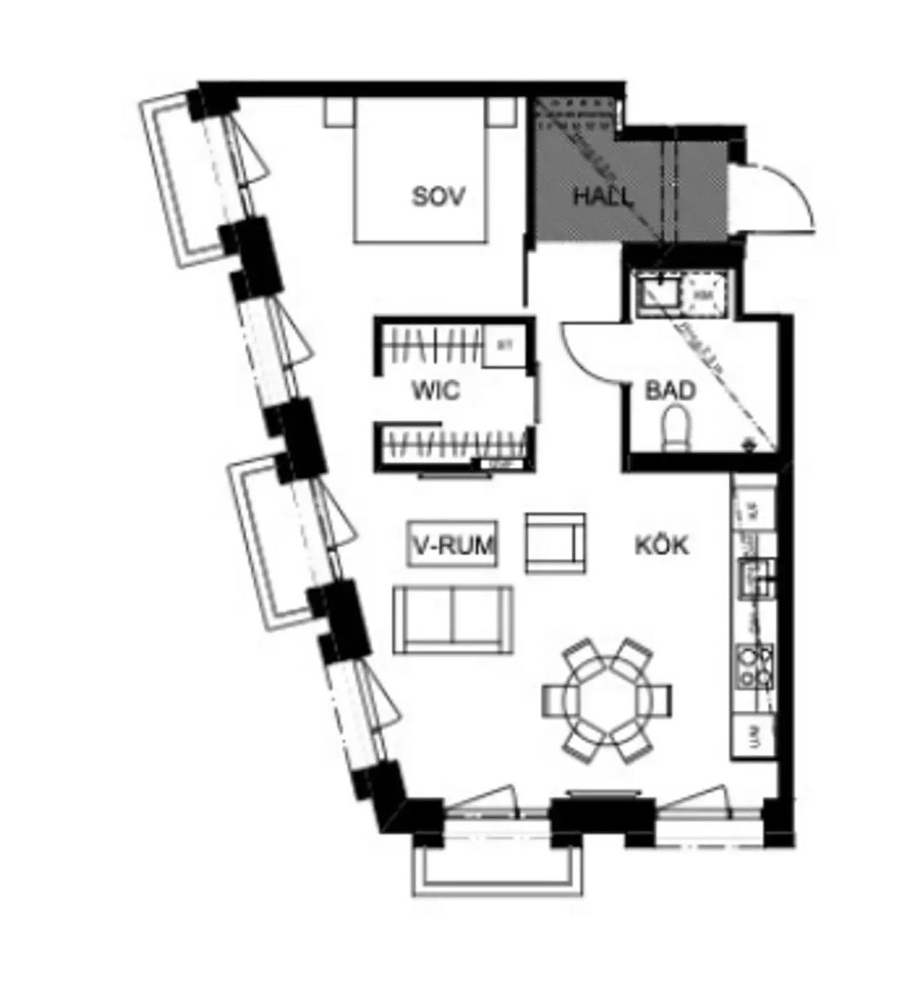 Floor plan for Gävlegatan 32