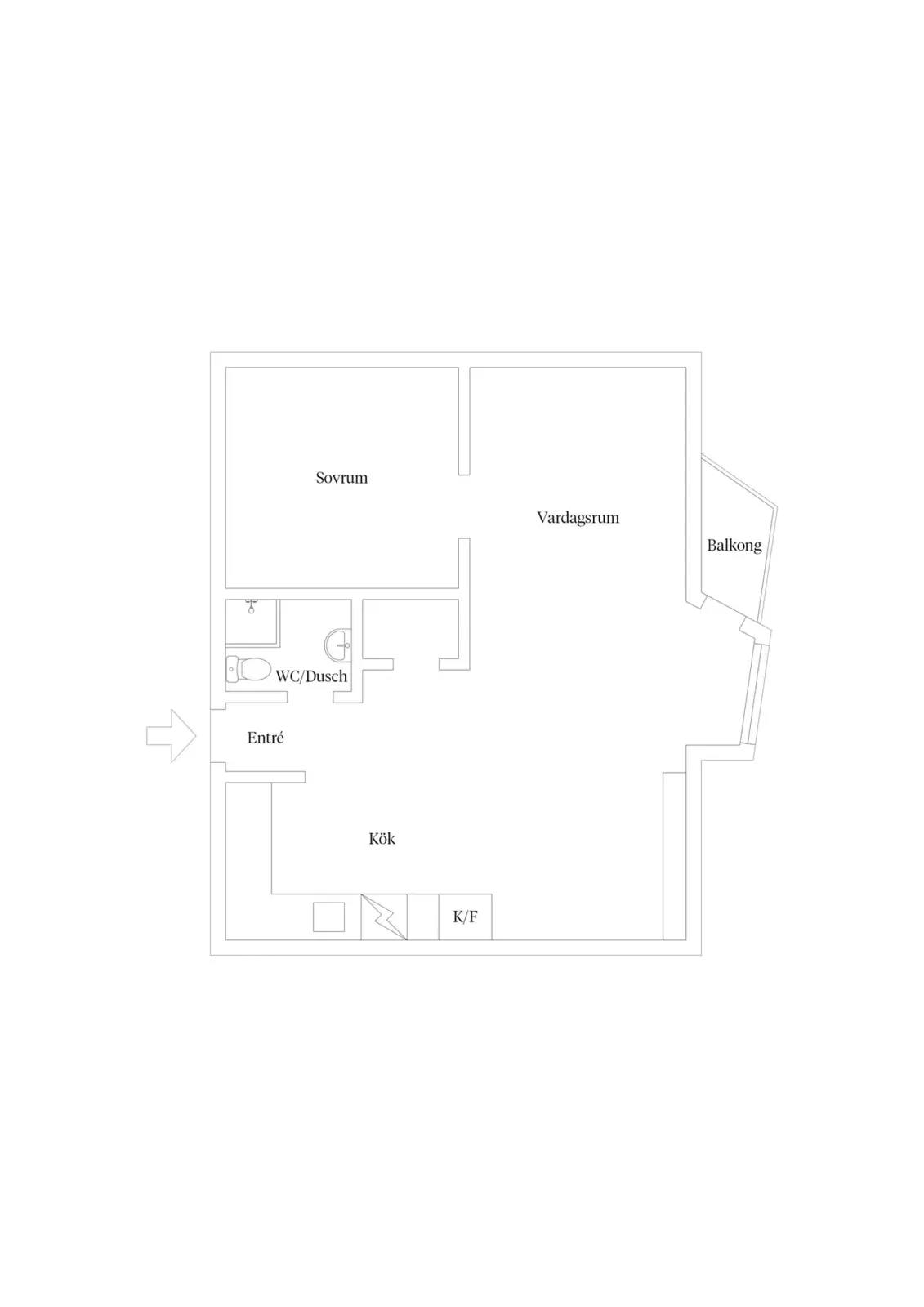 Floor plan for Roslins väg 14C