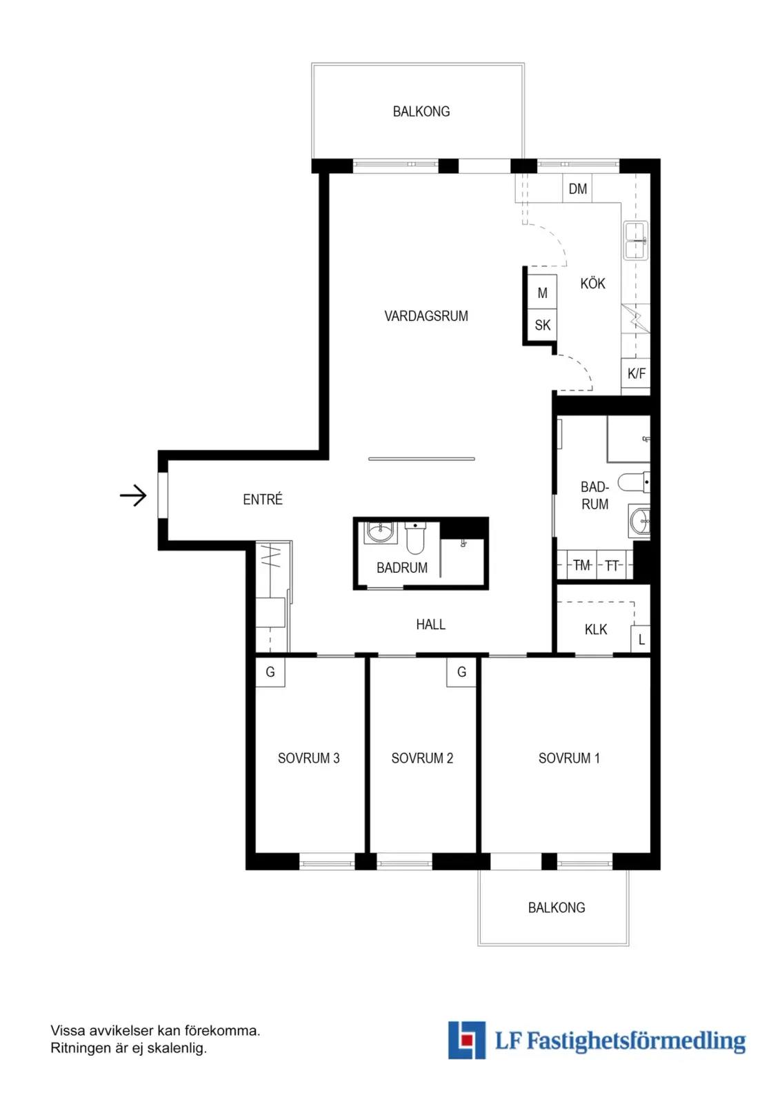 Floor plan for Torrängsgatan 9