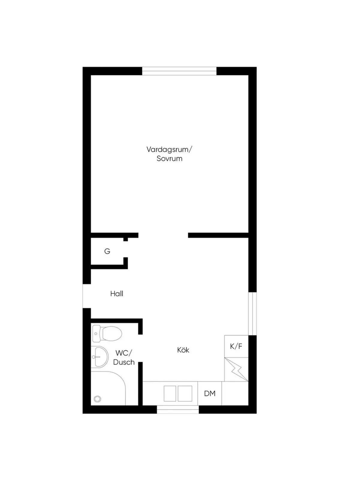 Planritning för Abc-gatan 23