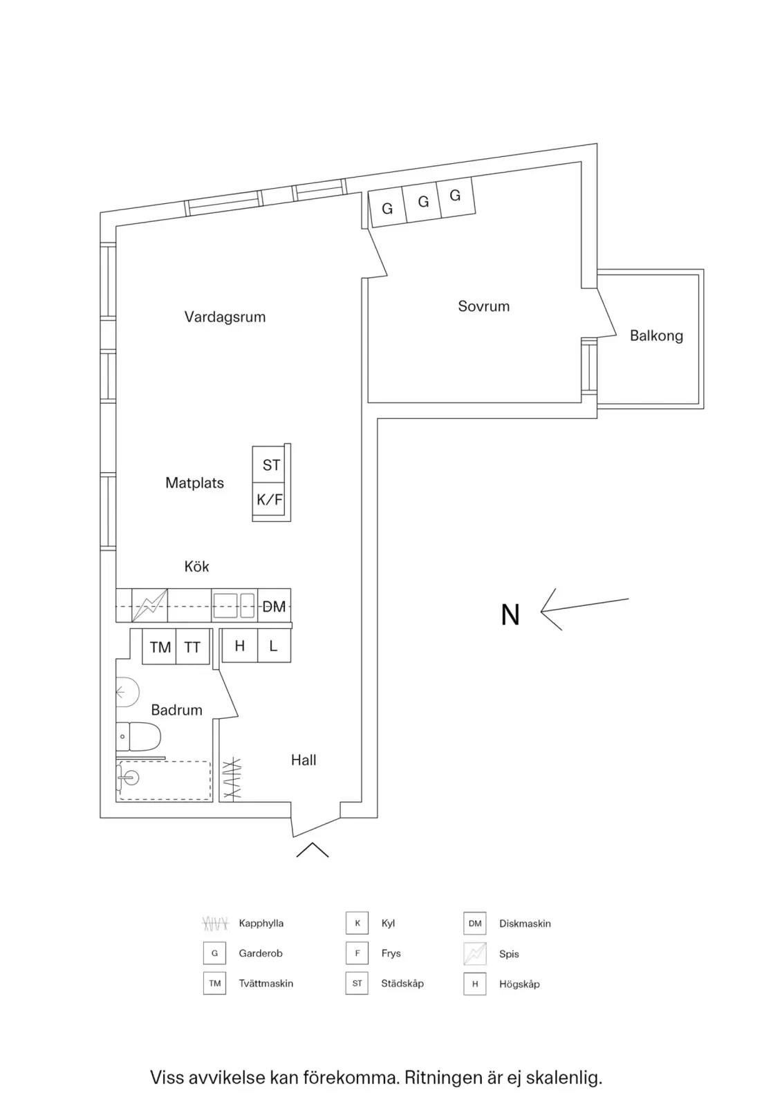 Floor plan for Hornsbergs Strand 25