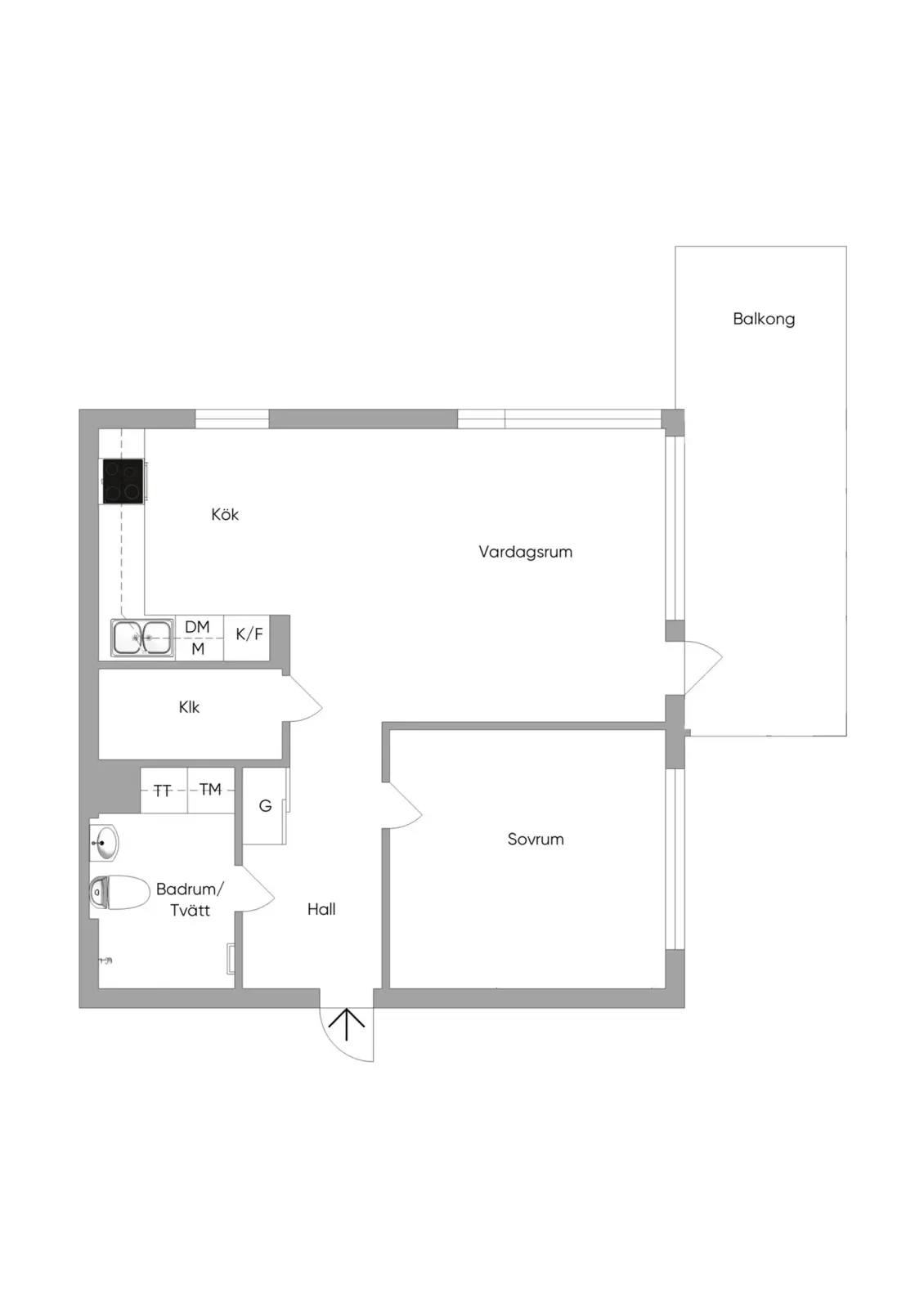 Floor plan for Smörgatan 102