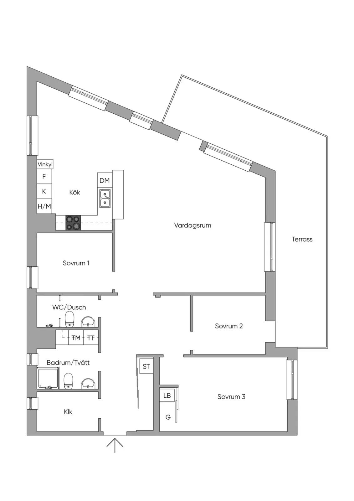 Floor plan for Bratteråsgatan 44