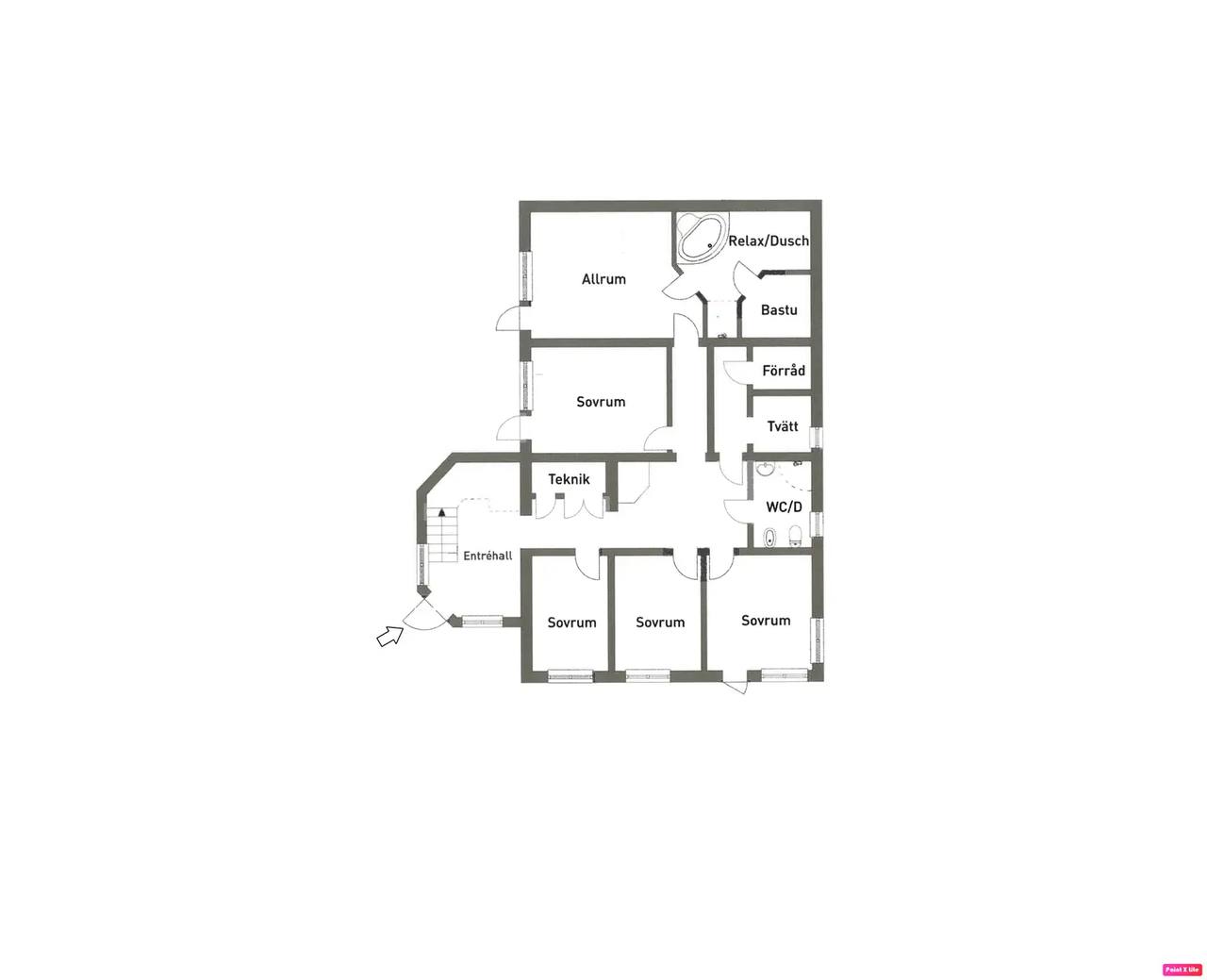 Floor plan for Regnbågsvägen 8