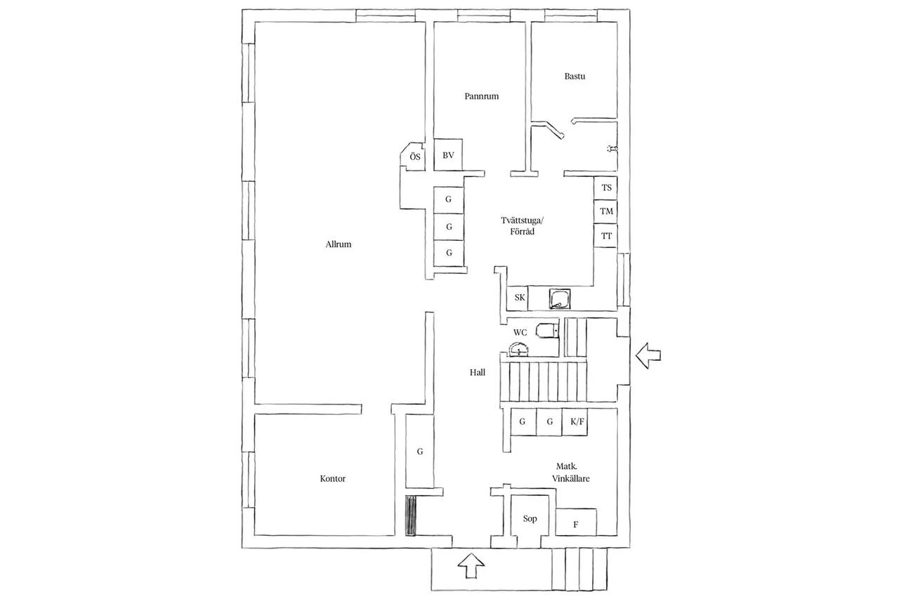 Planritning för Barkspadesgatan 3