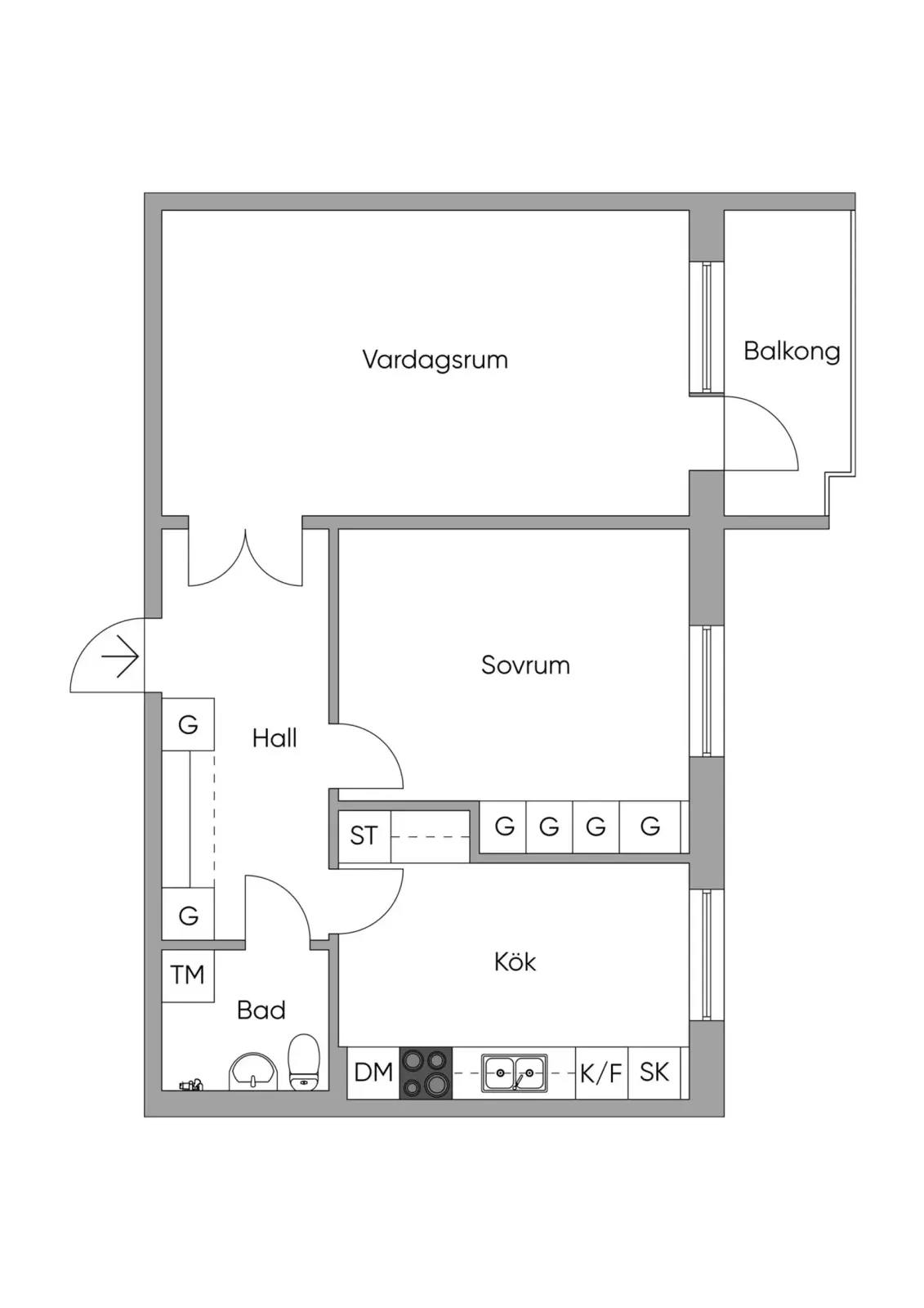 Floor plan for Bangatan 6B